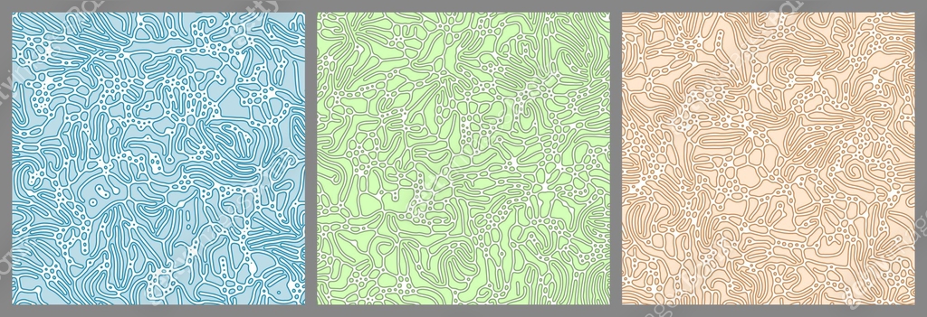 Set of 3 seamlessly tileable Turing patterns. Relevant to animal ...
