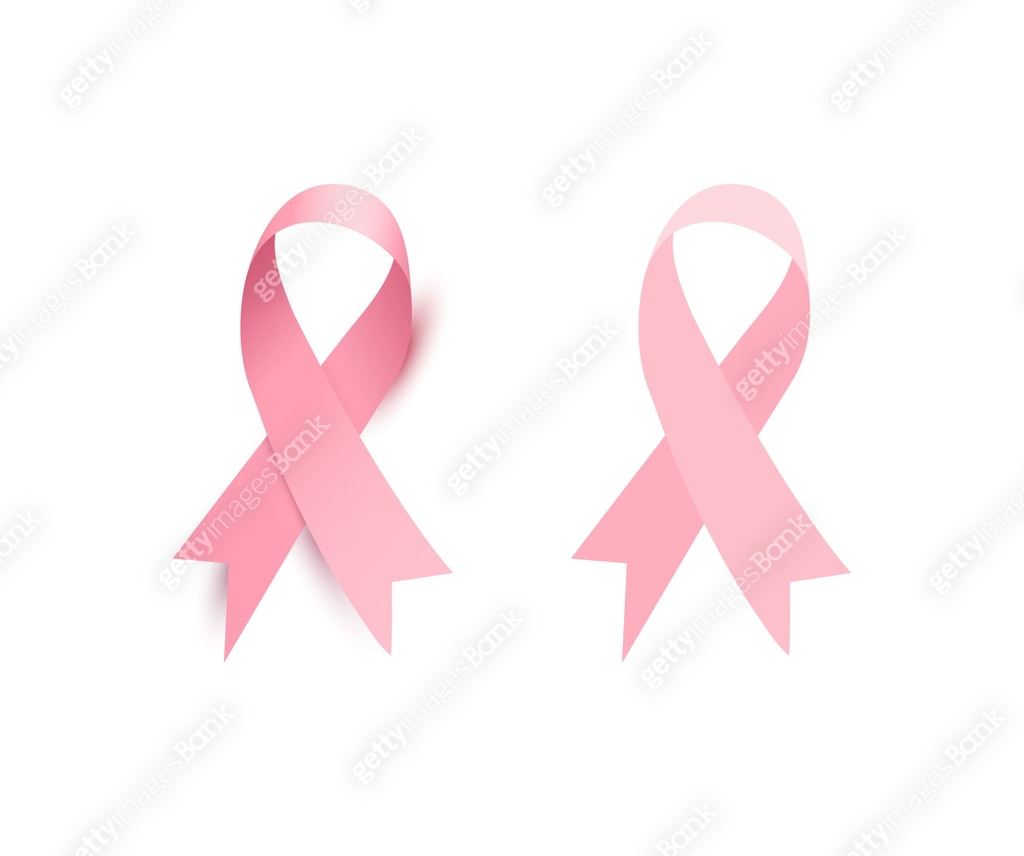 Two Cancer Ribbons Together Set of two pink ribbon for Breast Cancer awareness month, October ...