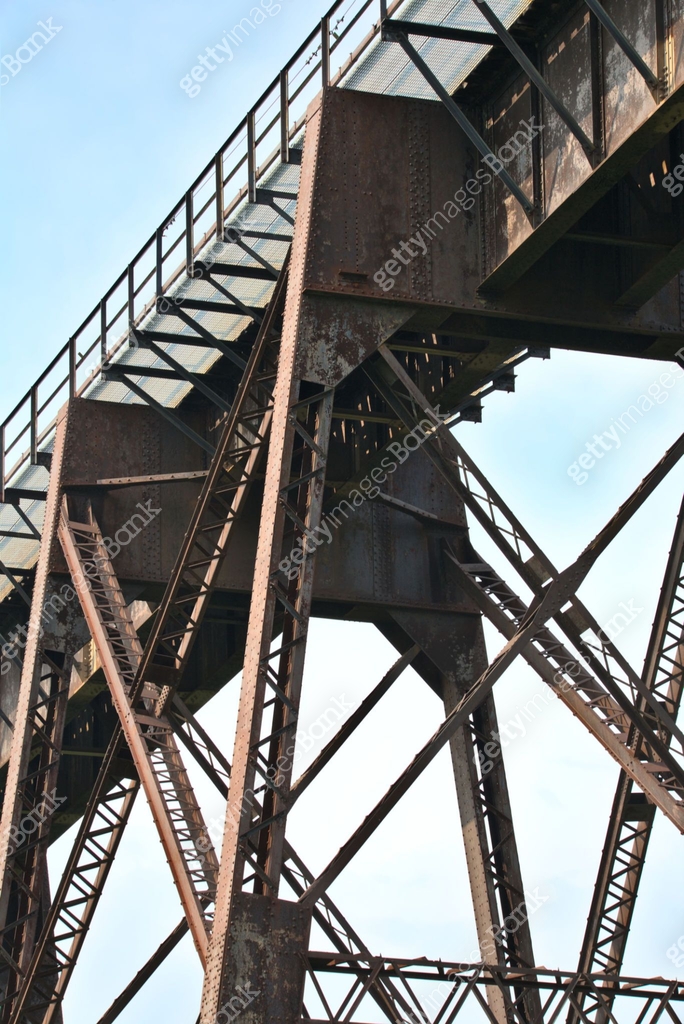 Steel Rods Train train trestle steel bar detail of tracks, rails, railroad platform ...