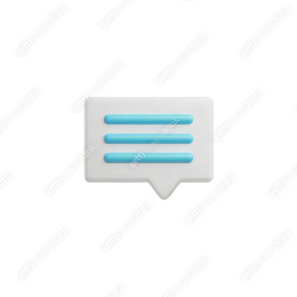 Realistic online message sign with blue lines 3D style, vector ...