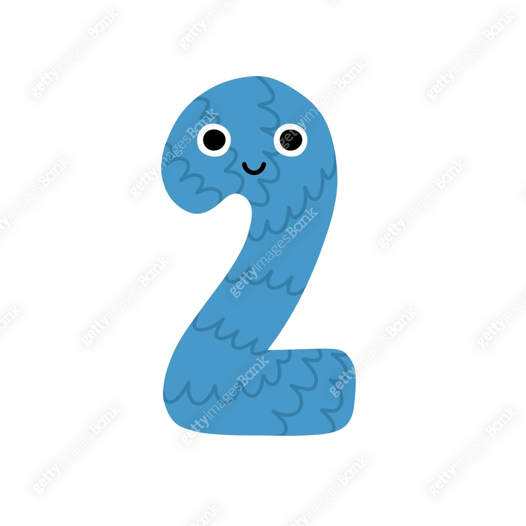 Cute number two character for kids 이미지 (1539613983) 일러스트, 무료 일러스트 - 게티이미지뱅크