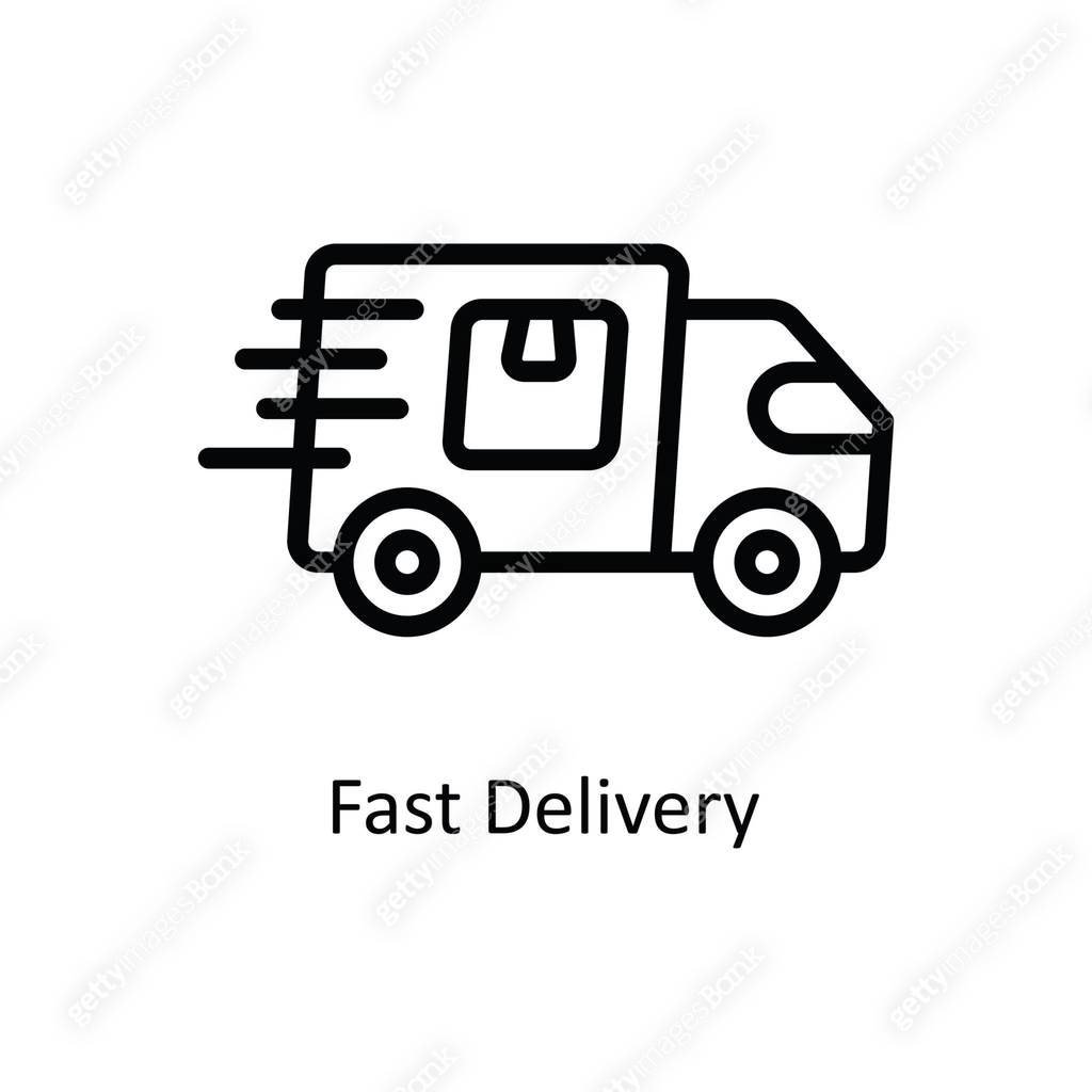 Fast Delivery Vector outline Icon Design illustration. Shipping and ...