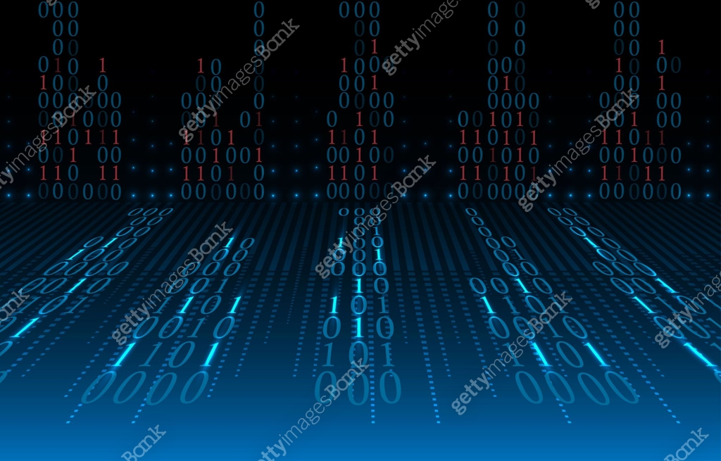 Binary code seamless pattern abstract technology background ...