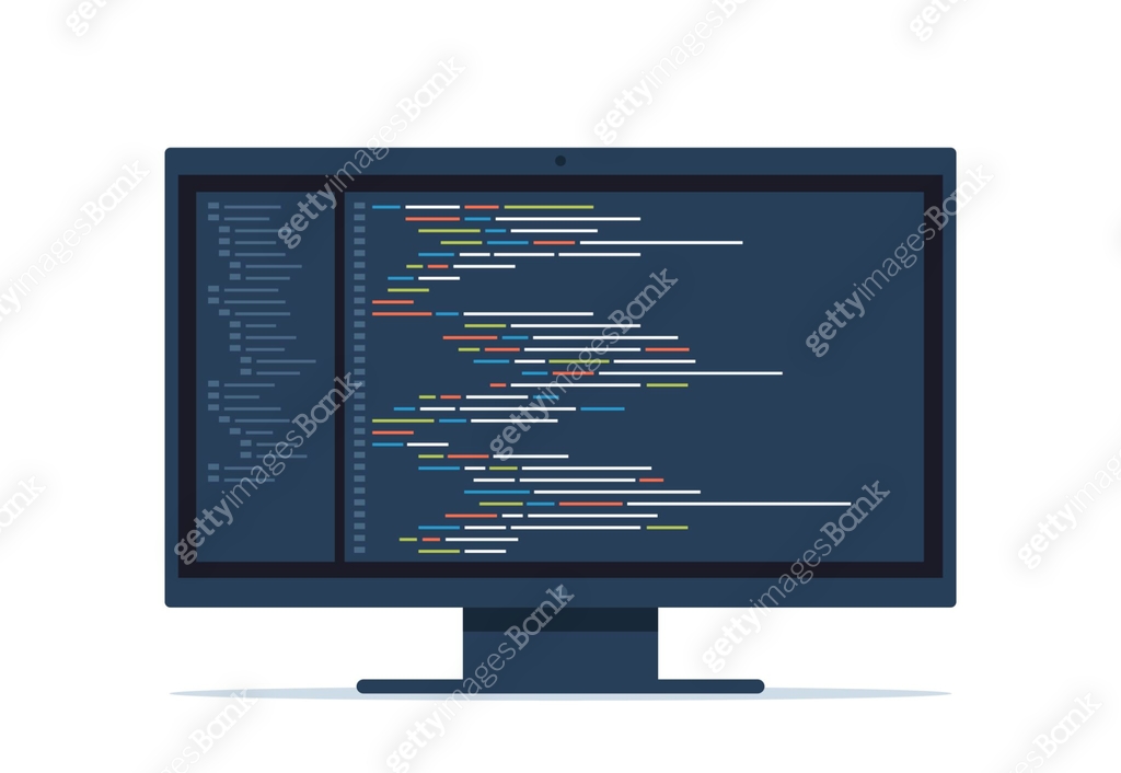 Computer software coding vector concept. Programming coding script java ...