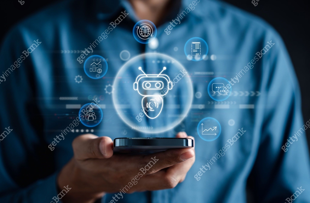It Tech Bot Businessman using ai technology. chat bot with AI Artificial ...