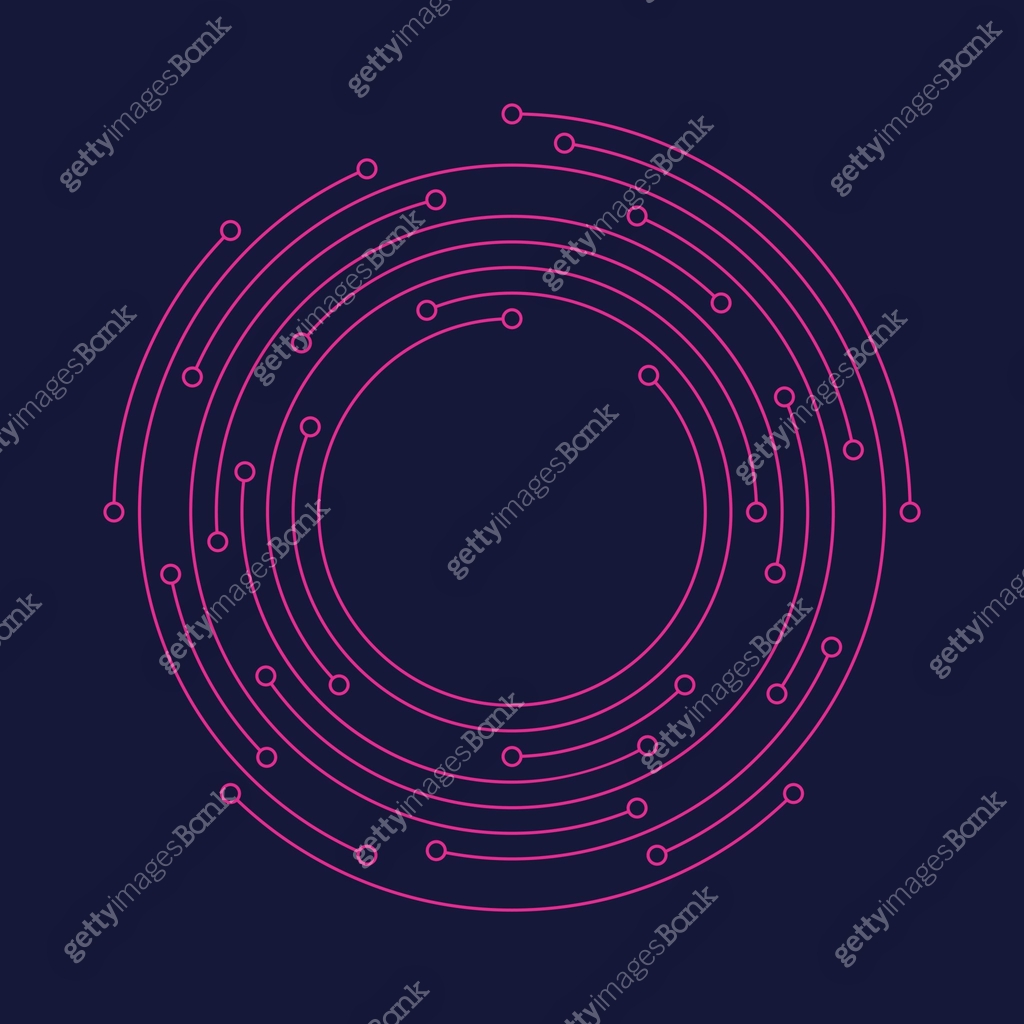 Technology circle design. Technology vector background with small ...