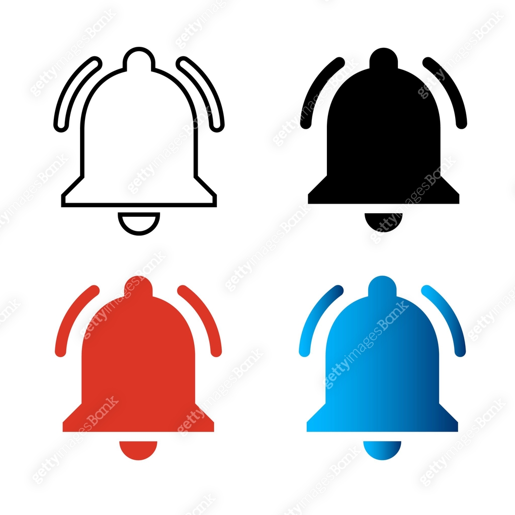 Abstract Notification Bell Silhouette Illustration 이미지 (1512253284 ...