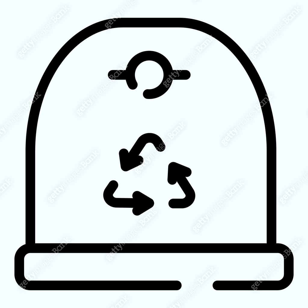 Recycle container line icon. Recycle garbage vector illustration ...