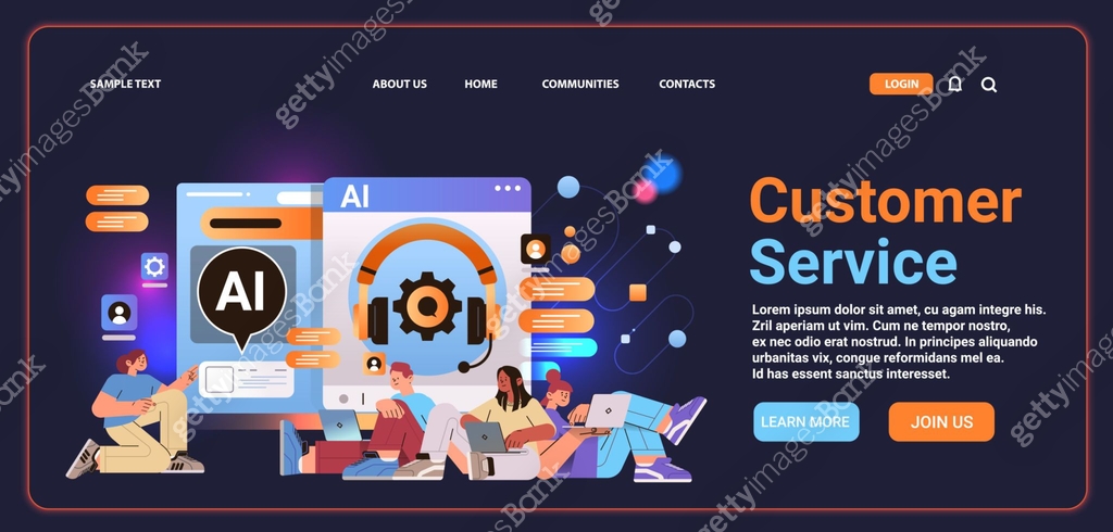 Bot Computer Center businesspeople technical team using computer app with ai helper bot ...