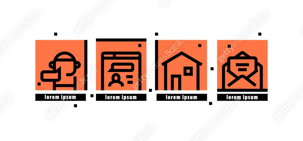Quad icon pack of Contact Us series set 이미지 (1652552278) 일러스트, 무료 일러스트 ...