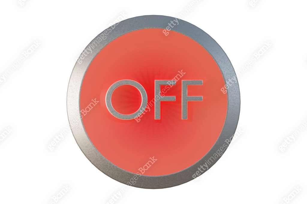 3D Illustration , modern material style metal , OFF button 이미지 ...