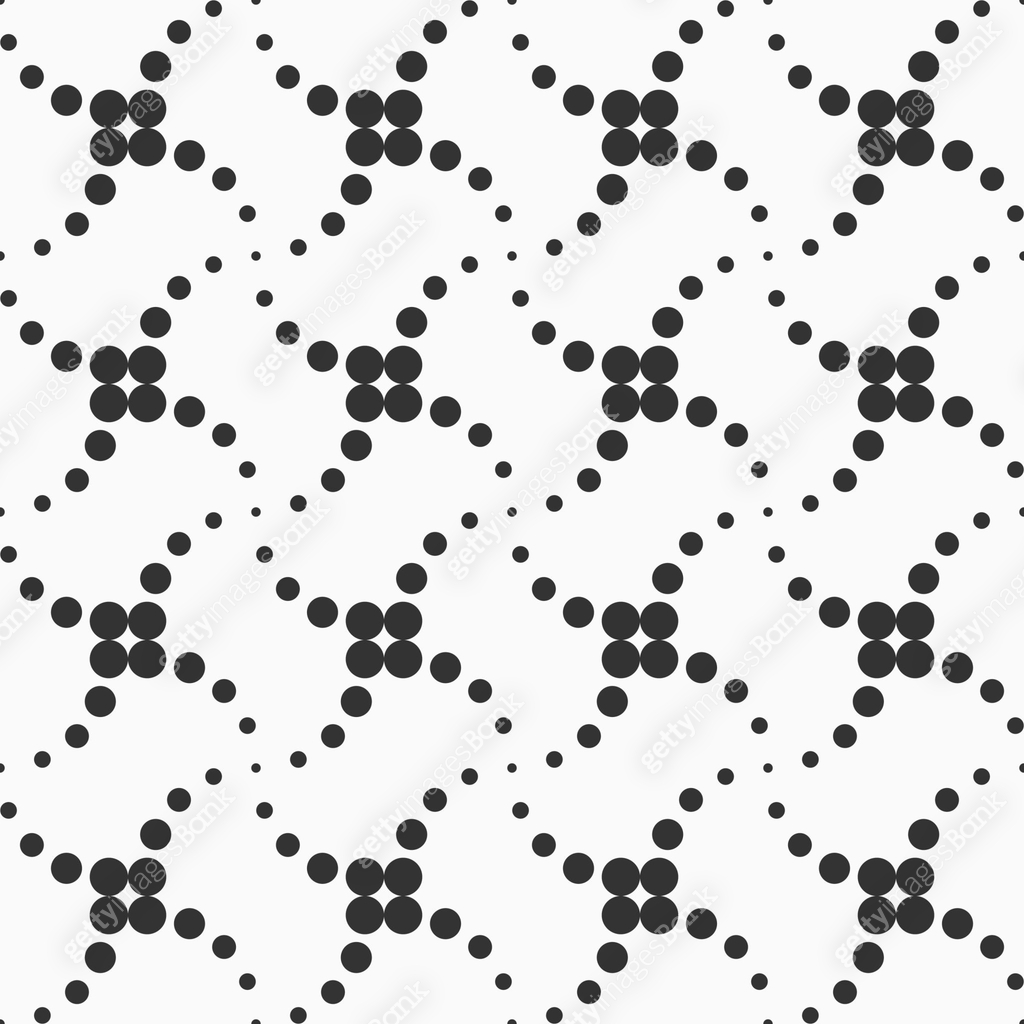 Seamless vector pattern with interesting structure of circles, dots ...