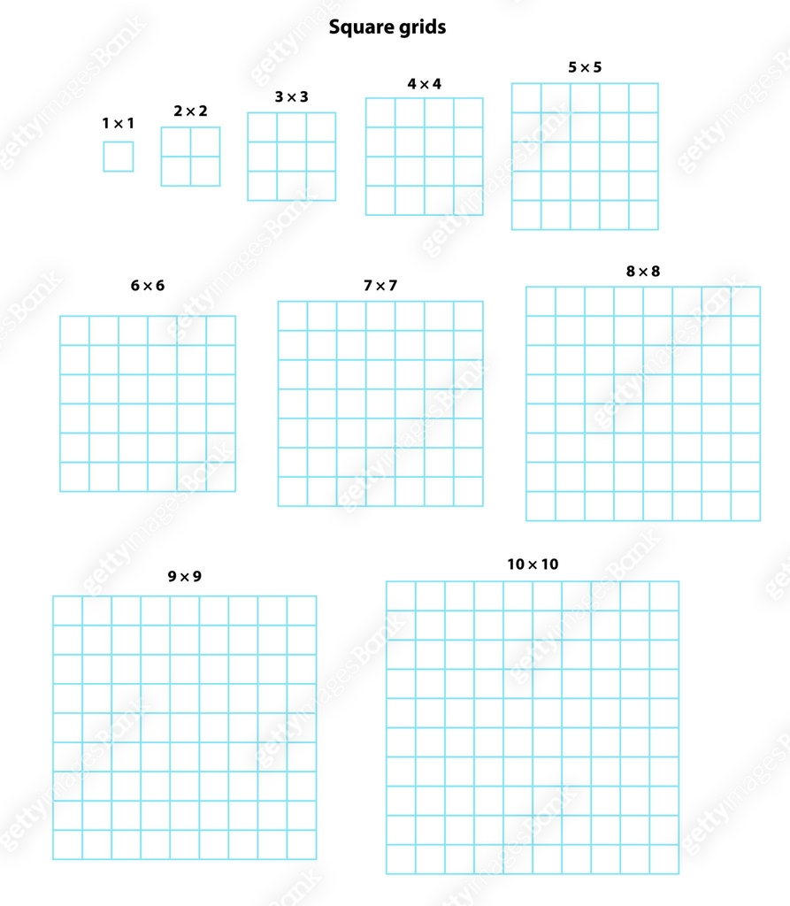 Square grid all sizes with squares, grid texture background, vector ...