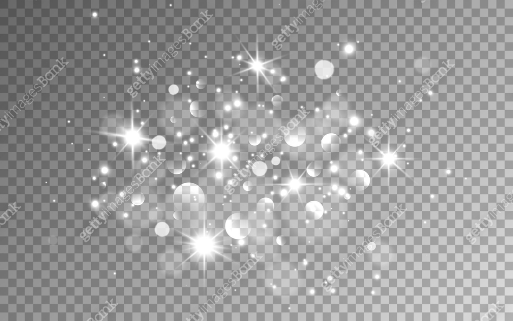 Silver Dust Gradient Silver dust. Glow light effect. Christmas particles composition. Magic ...