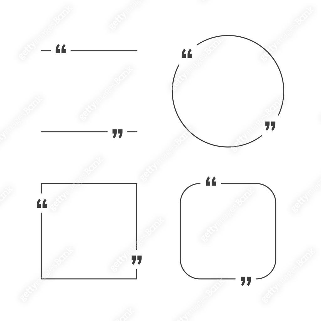 Simple Quotation Frames Quote frame with quotation marks. Speech citation. 이미지 (1713875708 ...
