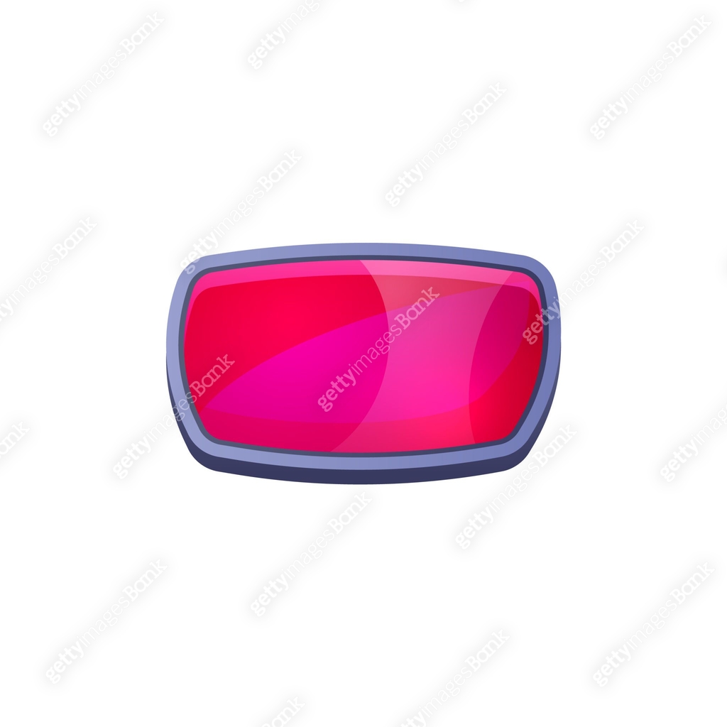 Pink Button Rectangle Pink rectangular game button, vector illustration isolated on white 이미지 ...