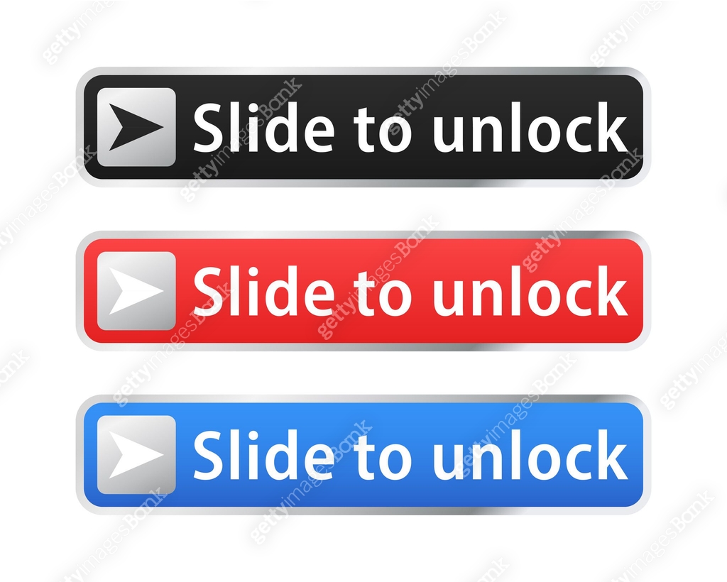 Slide to unlock button On Off vector isolated icon. Power switch icon ...