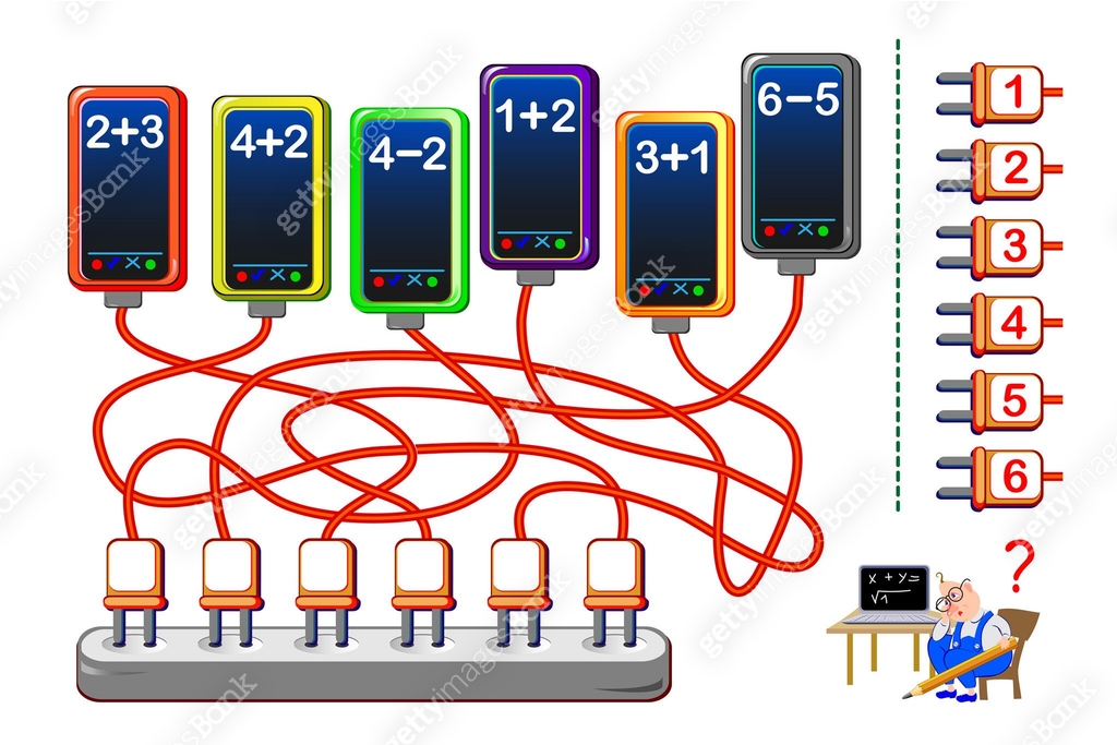 Cell Phones Math Math education for children. Page for kids with exercises on addition ...