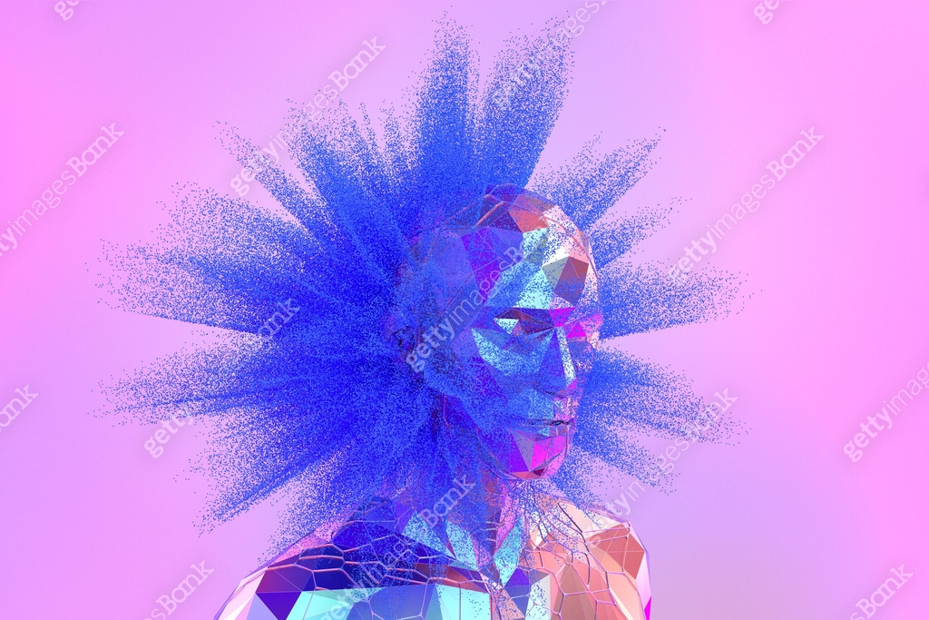 Cyborg head exploding, mental health, artificial intelligence ...