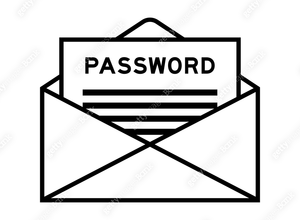 Envelope and letter sign with word password as the headline 이미지 ...