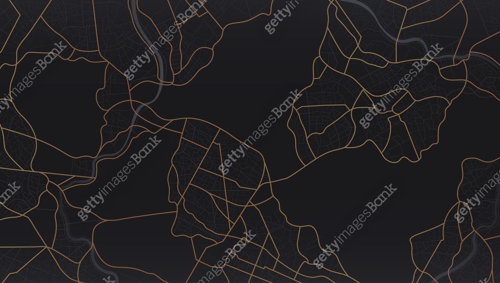 Navigate mapping technology for distance data, path turns. Abstract map ...