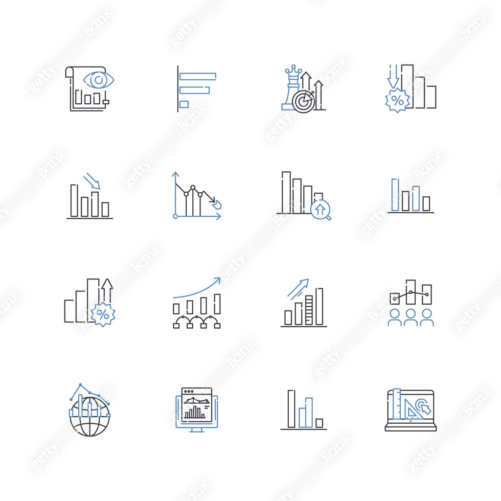 Comparisons contrasts line icons collection. Disparity, Dichotomy ...