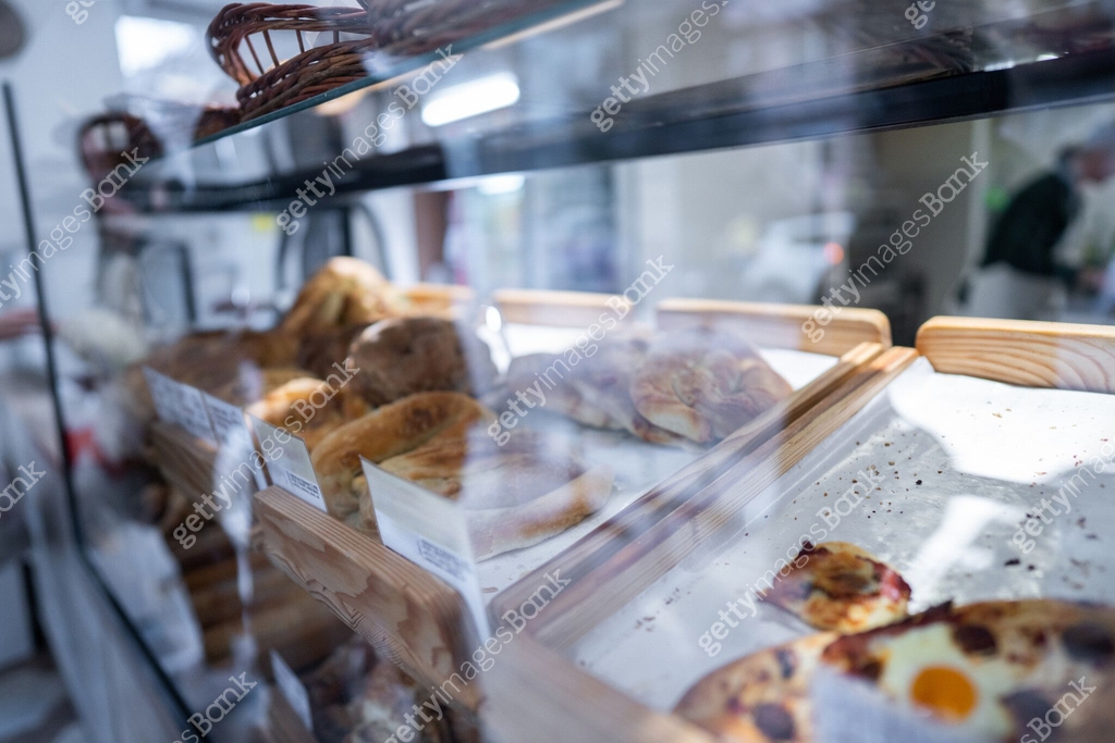 Baker Display. Try Variety of freshly baked pastries in artisan baker display 이미지 ...
