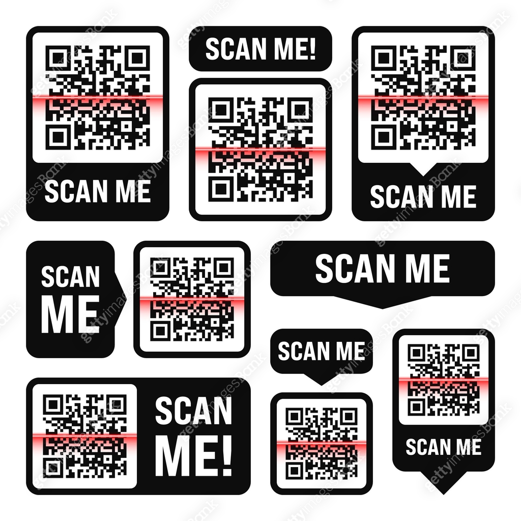 Scan Registration Sticker Scan me QR code sticker. Online payment. Special offer sale stickers ...