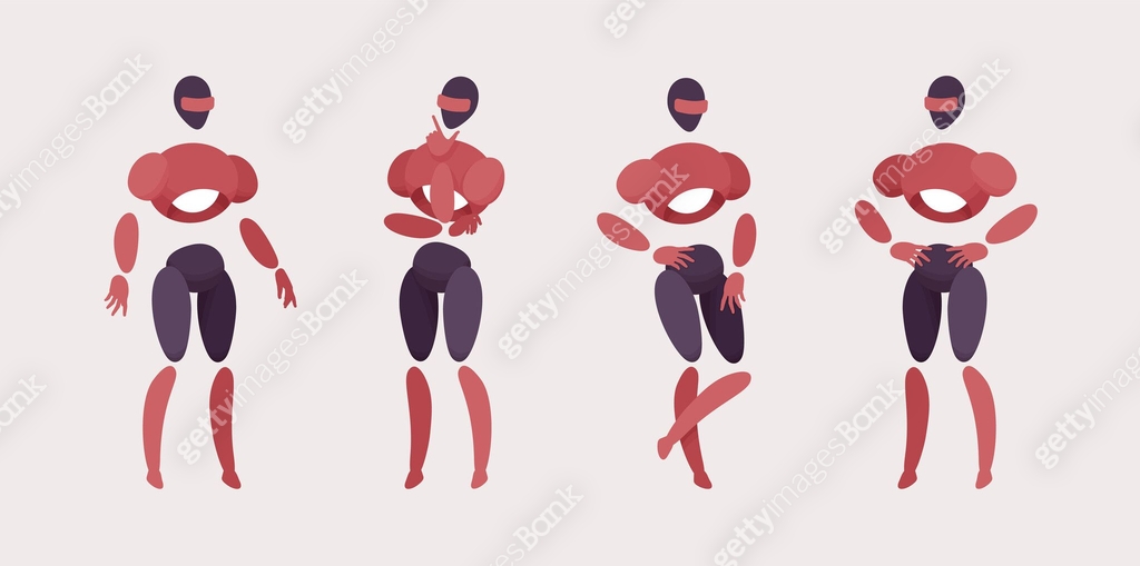 Guard Pose Inimation Embodied computer guard standing pose, AI abstract male figure 이미지 ...