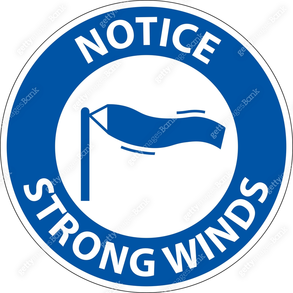Strong Option Sign Water Safety Sign Notice - Strong Winds 이미지 (1939767905) 일러스트, 무료 일러스트 ...