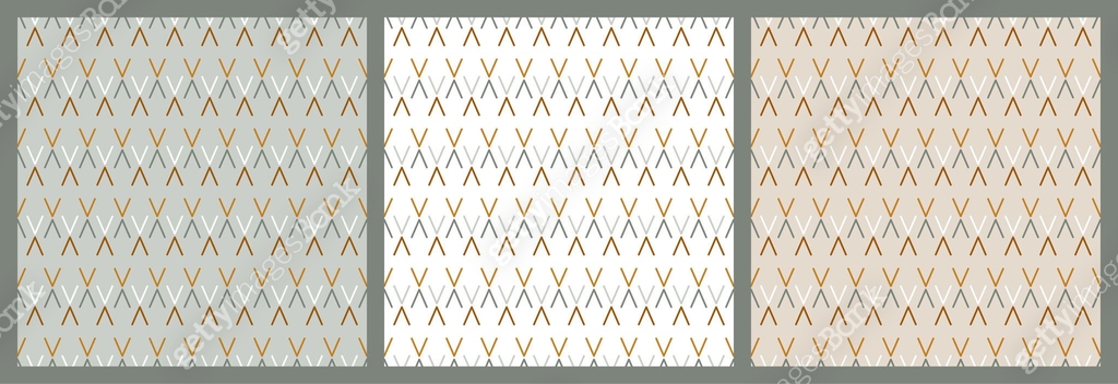 Three Vector Seamless Patterns. Striped Check Mark Pattern. Abstract ...