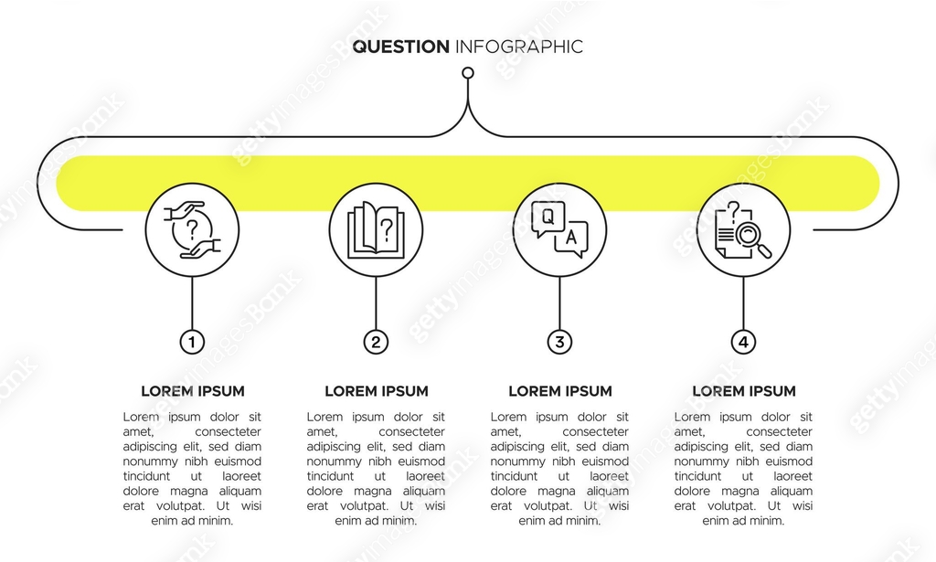 Question Infographic Template - Inquiry, Answer, FAQ Icons 이미지 ...