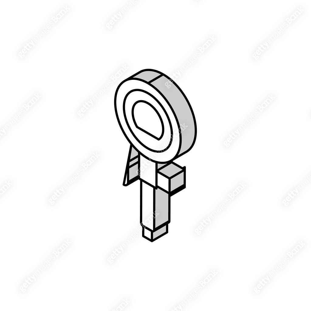 pressure measurement part of air compressor isometric icon vector ...