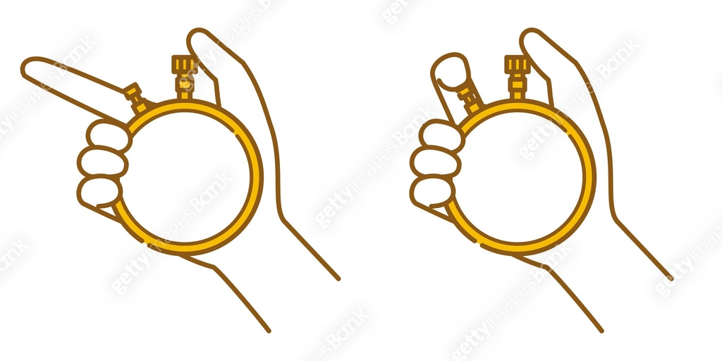 Frame set: Holding a stopwatch in hand (pointing/grasping) 이미지 ...