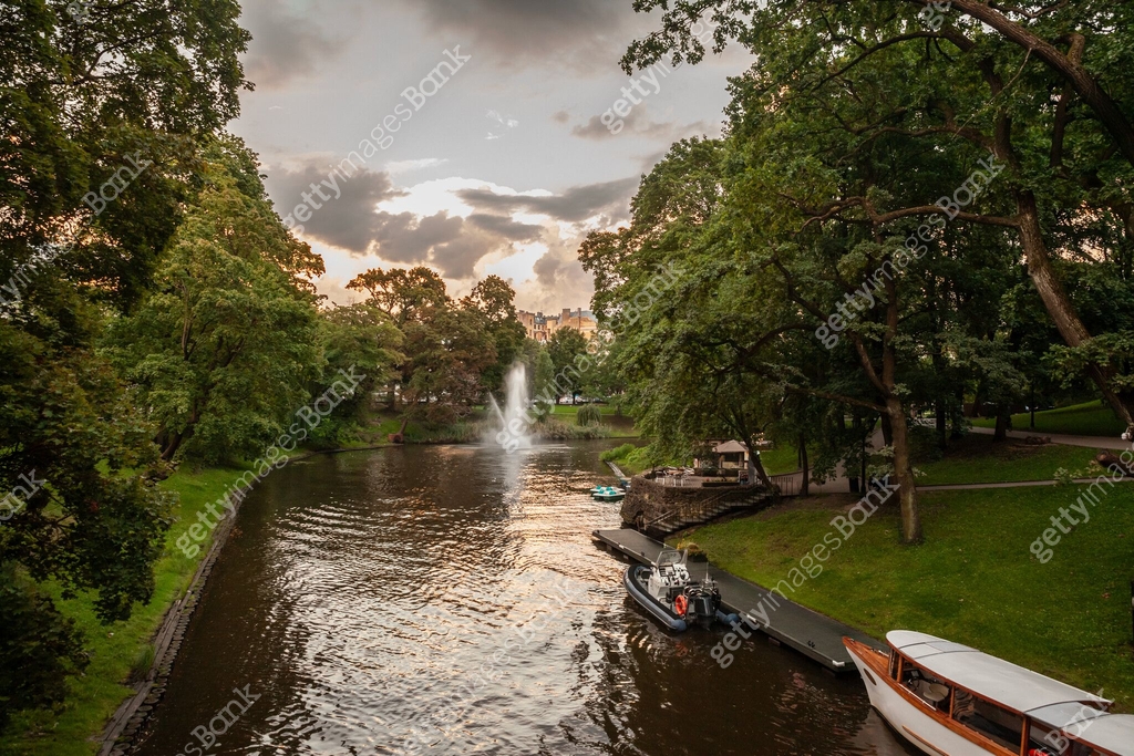 Panorama Of The Pilsetas Kanals the Riga City Canal In The panorama-of-the-pilsetas-kanals-the-riga-city-canal-in-the