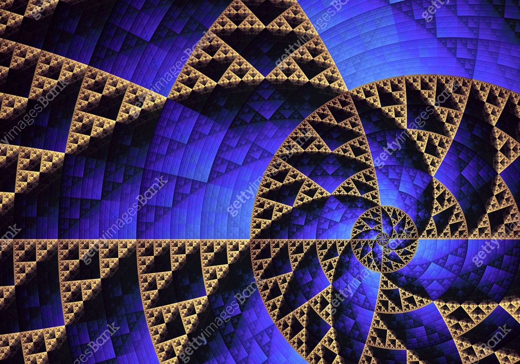 Abstract fractal art, based on the Sierpinski Triangle fractal. μ΄λ―Έμ§ ...