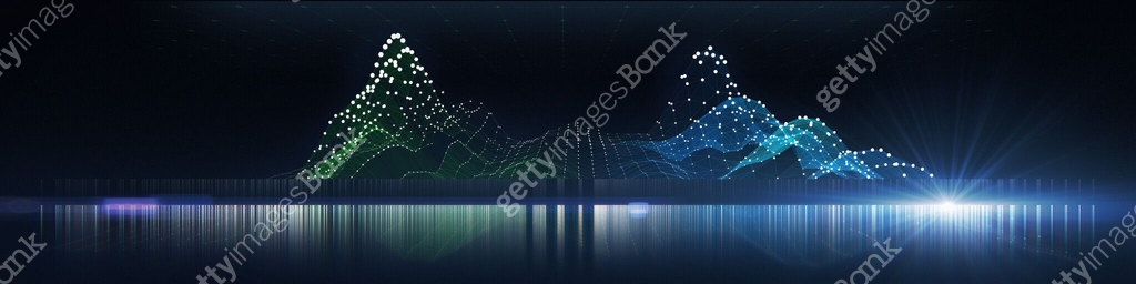 Abstract background grid polygonal wireframe graph with dots and spot ...
