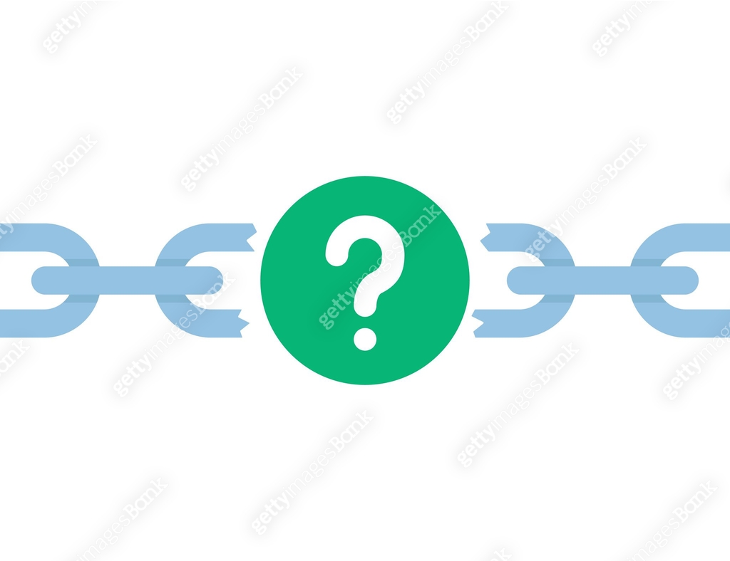 broken chain with question mark like solution icon 이미지 (1980863279 ...