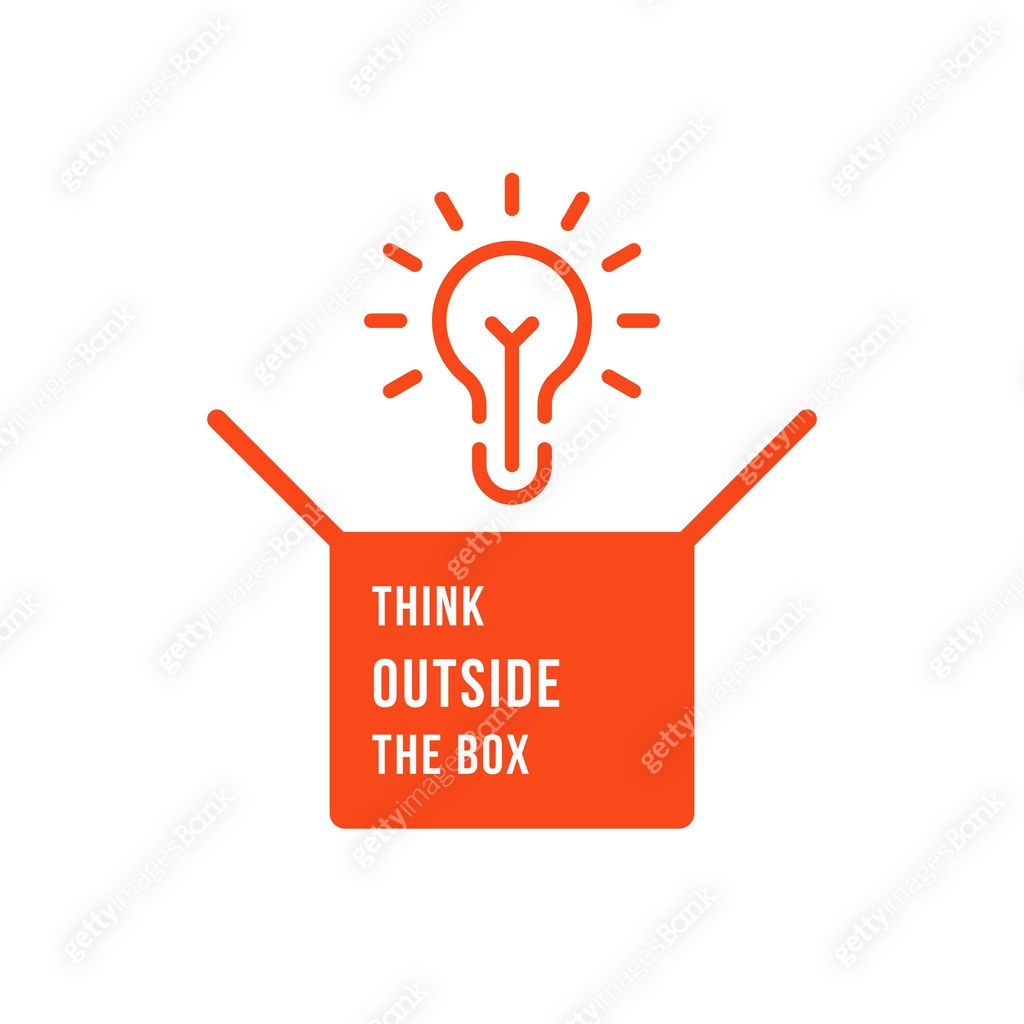 Red Think Sign red think outside the box icon with outline bulb 이미지 (1980866956) 일러스트 ...