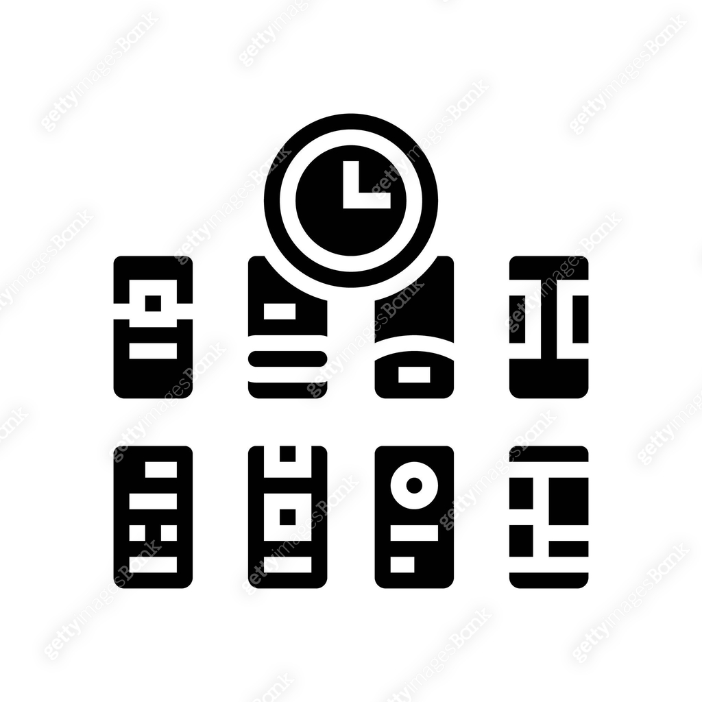 crazy 8s ux ui design glyph icon vector illustration 이미지 (2077503755 ...