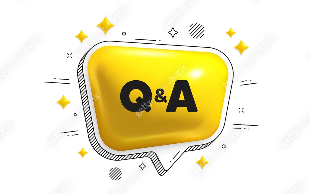 Questions and answers icon. Answer question sign. Chat speech bubble 3d ...