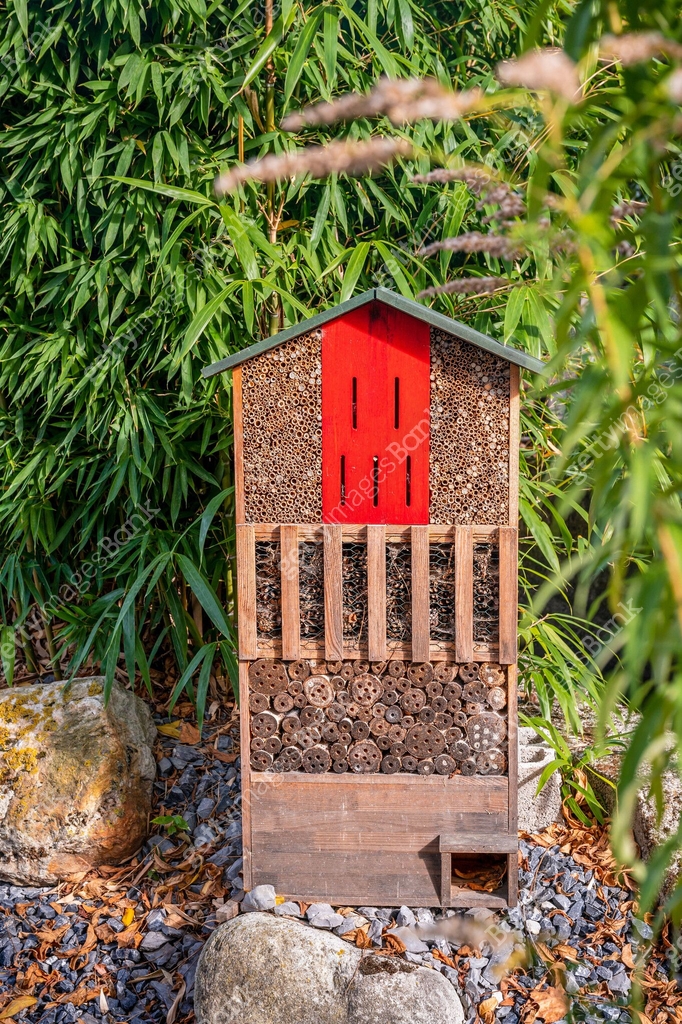 Insect Bank Insect house in the garden. Bug hotel at the park with plants. 이미지 ...