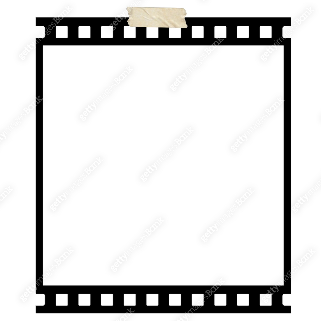 Filmstrips mockup templates. Real high-res 35mm film frame background ...