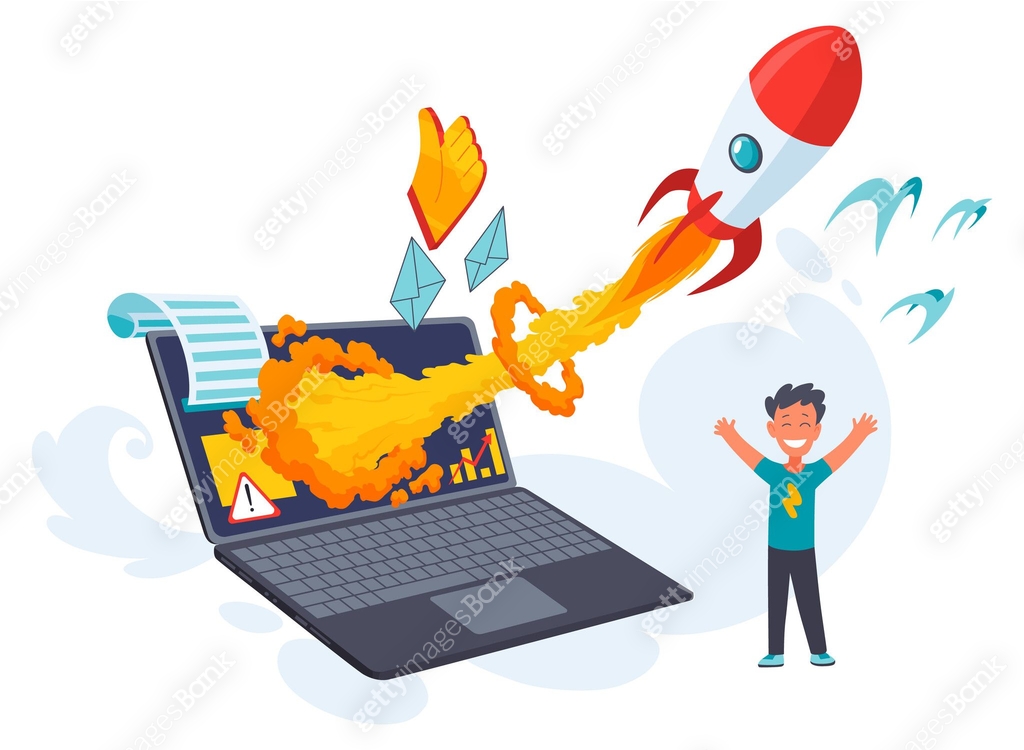 Successful start up, starting new business project. Starting launch ...