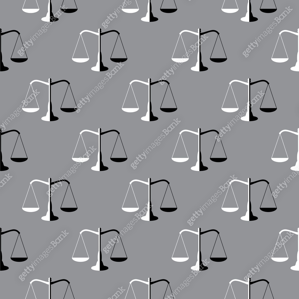 Black And White Scales Of Justice Seamless Pattern 이미지 (2051175756 ...