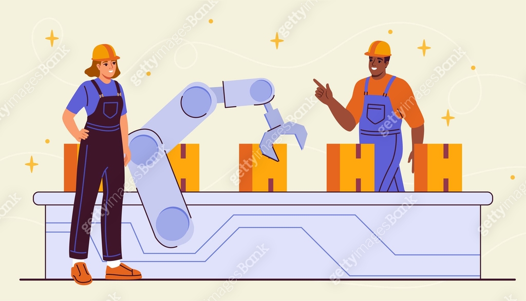 Industrial automated system vector concept 이미지 (2084582468) 일러스트, 무료 ...