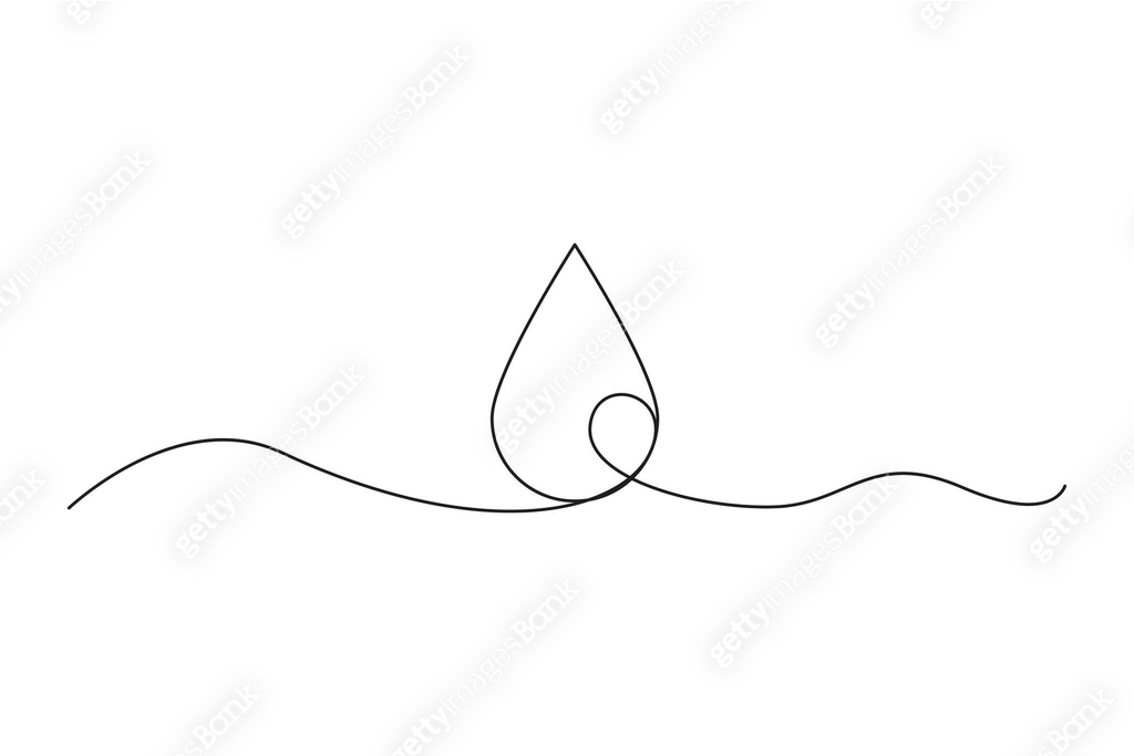 Drop Line Design Minimalist water drop line art vector. Single line water symbol. Vector ...