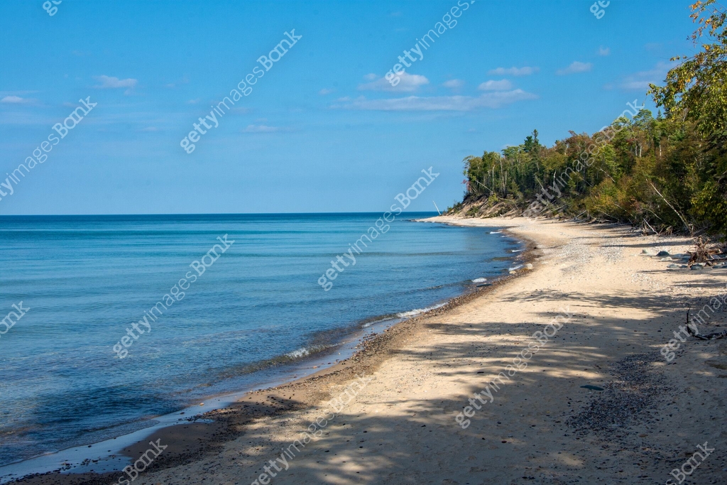 Pictured Rocks NL - Lake Superior Beach Along Trail to Au Sable ...