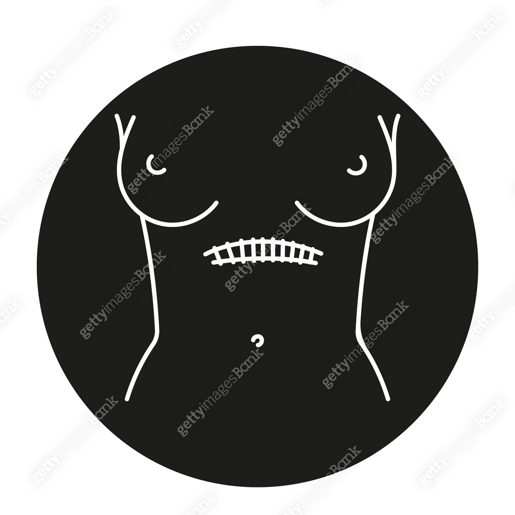 Transverse Axillary Incision Transverse incision line icon. Abdominal incisions. 이미지 (2147581480 ...