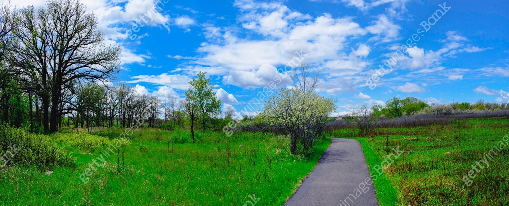 Tranquil Spring Prairie Landscape of Walking Trails at Pipestone ...